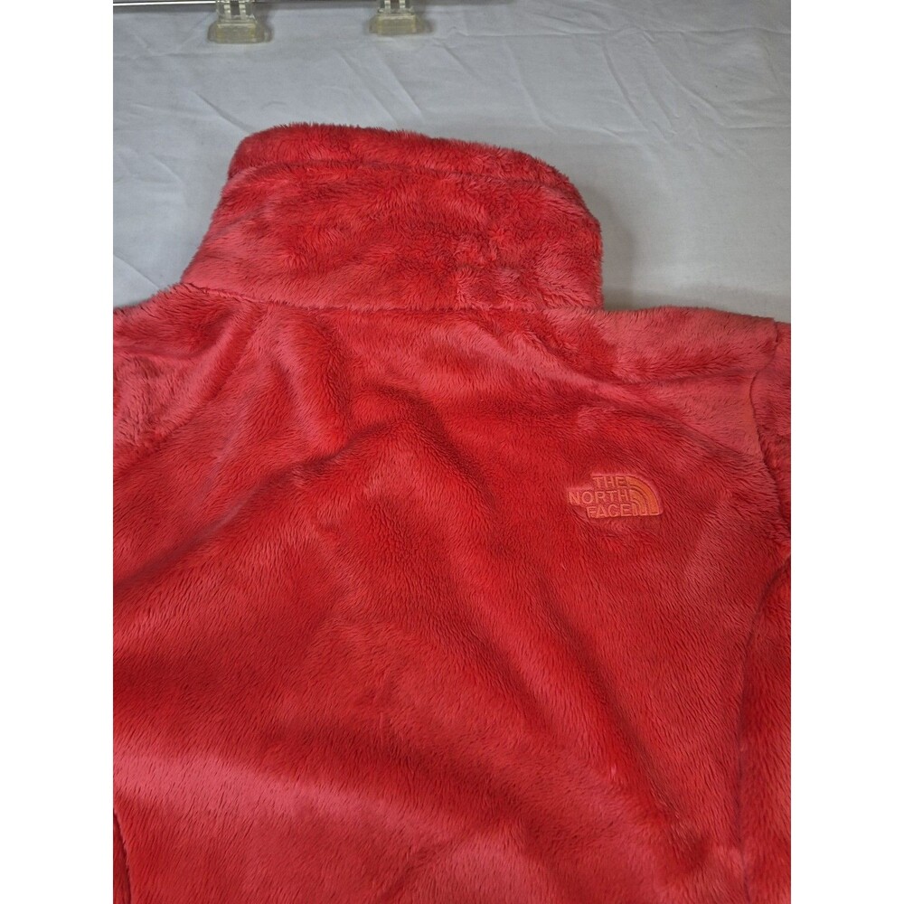The North Face Osito Jacket Womens Size Medium Bright Red Fleece Full Zip Soft - Picture 14 of 16